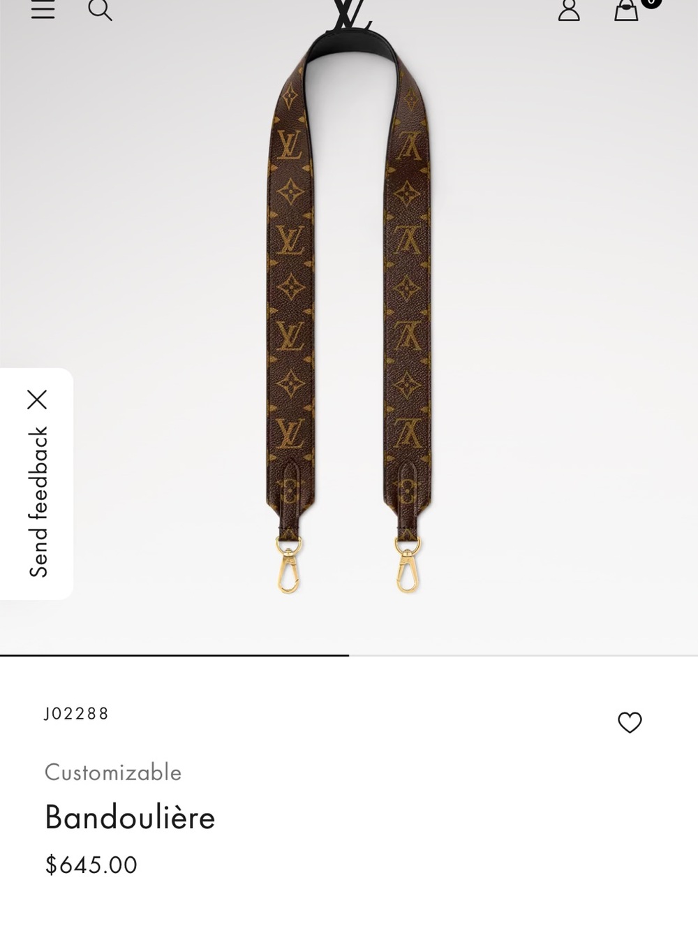 Louis Vuitton Bandoulière Strap